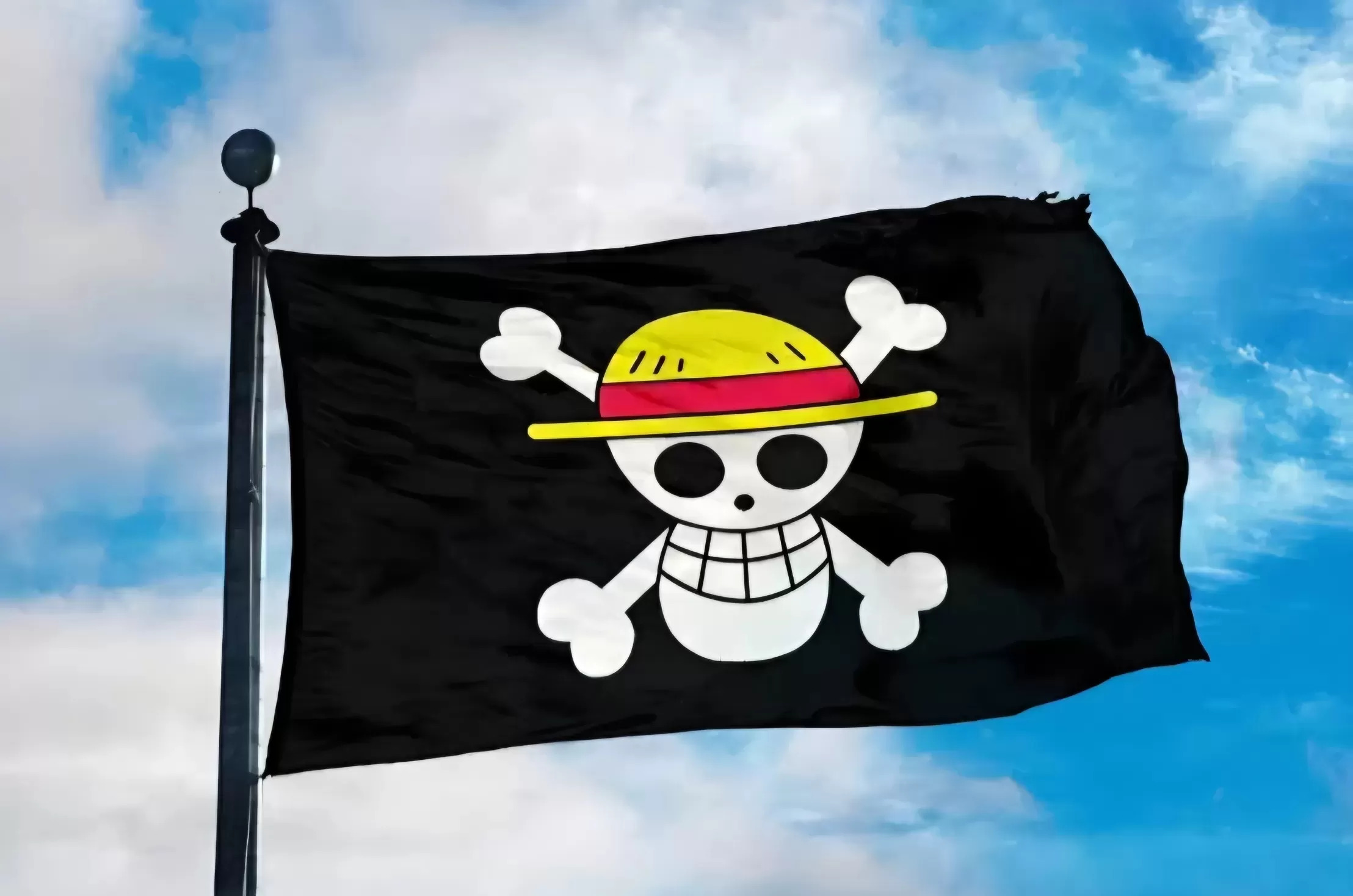 Jolly Roger, desain yang dipakai sebagai simbol perlawanan di serial anime One Piece