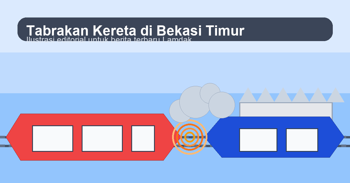 Ilustrasi tabrakan kereta di Stasiun Bekasi Timur