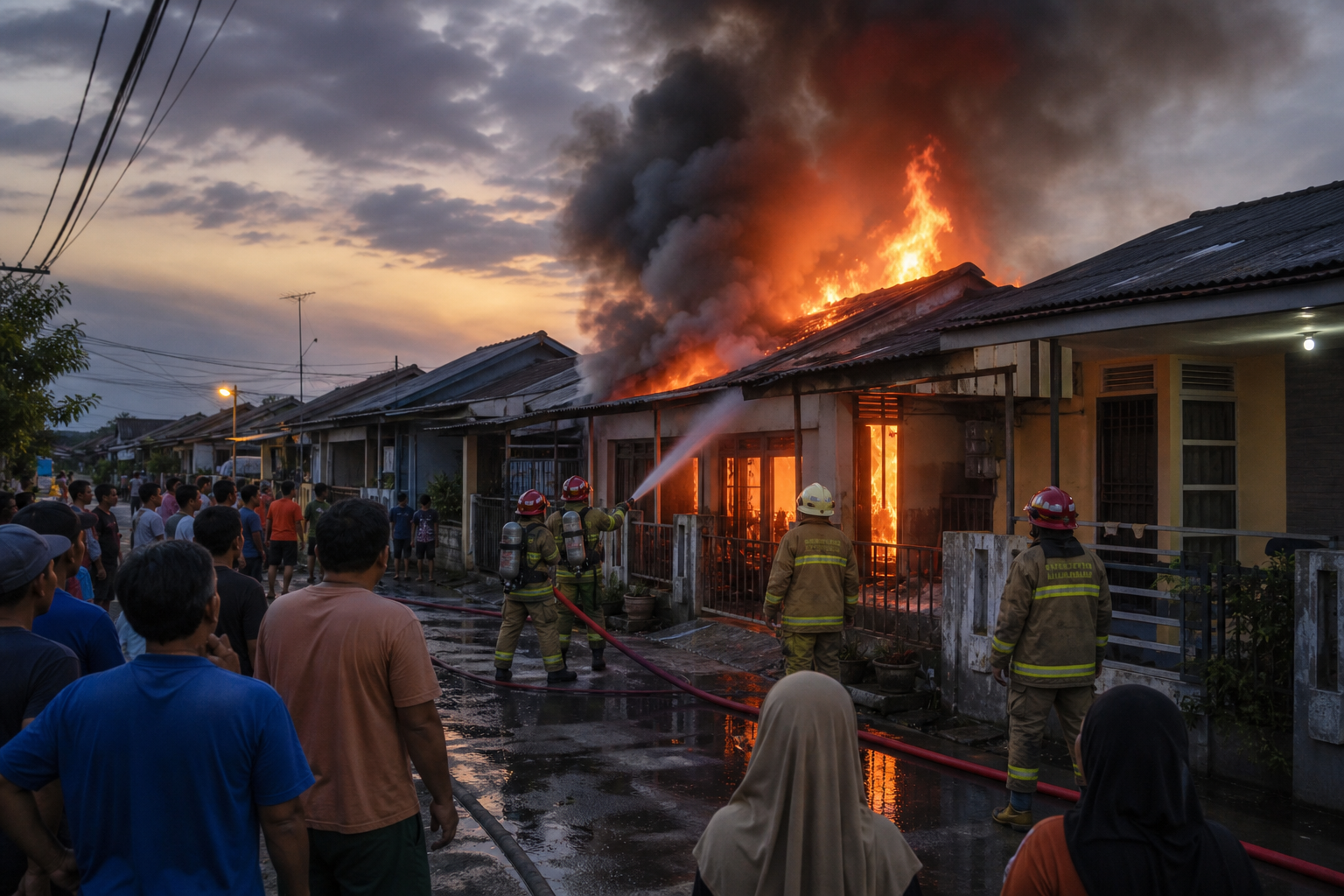 Ilustrasi kebakaran rumah di Balikpapan Kota