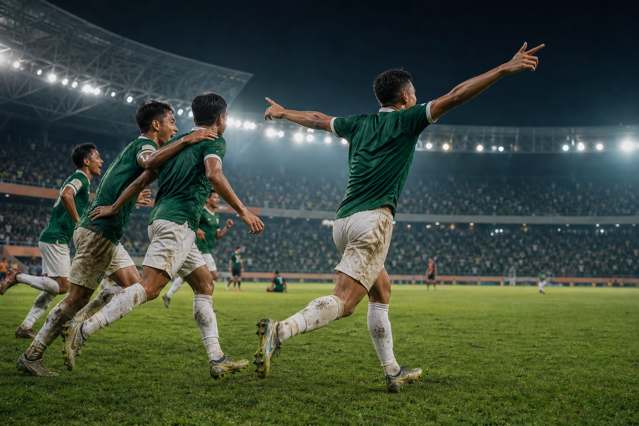 Ilustrasi pertandingan Borneo FC di stadion