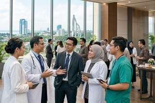 Ilustrasi konferensi dokter di Balikpapan untuk artikel IDI Kaltim