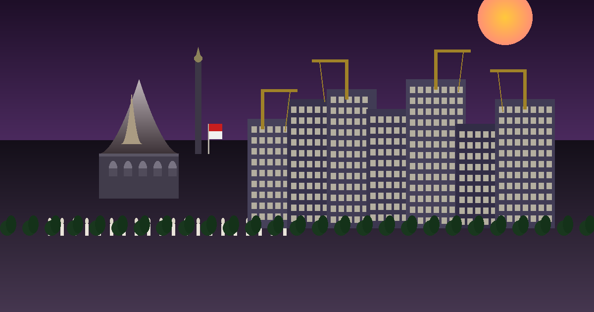 Iduladha perdana di Masjid Negara IKN Nusantara - ilustrasi editorial