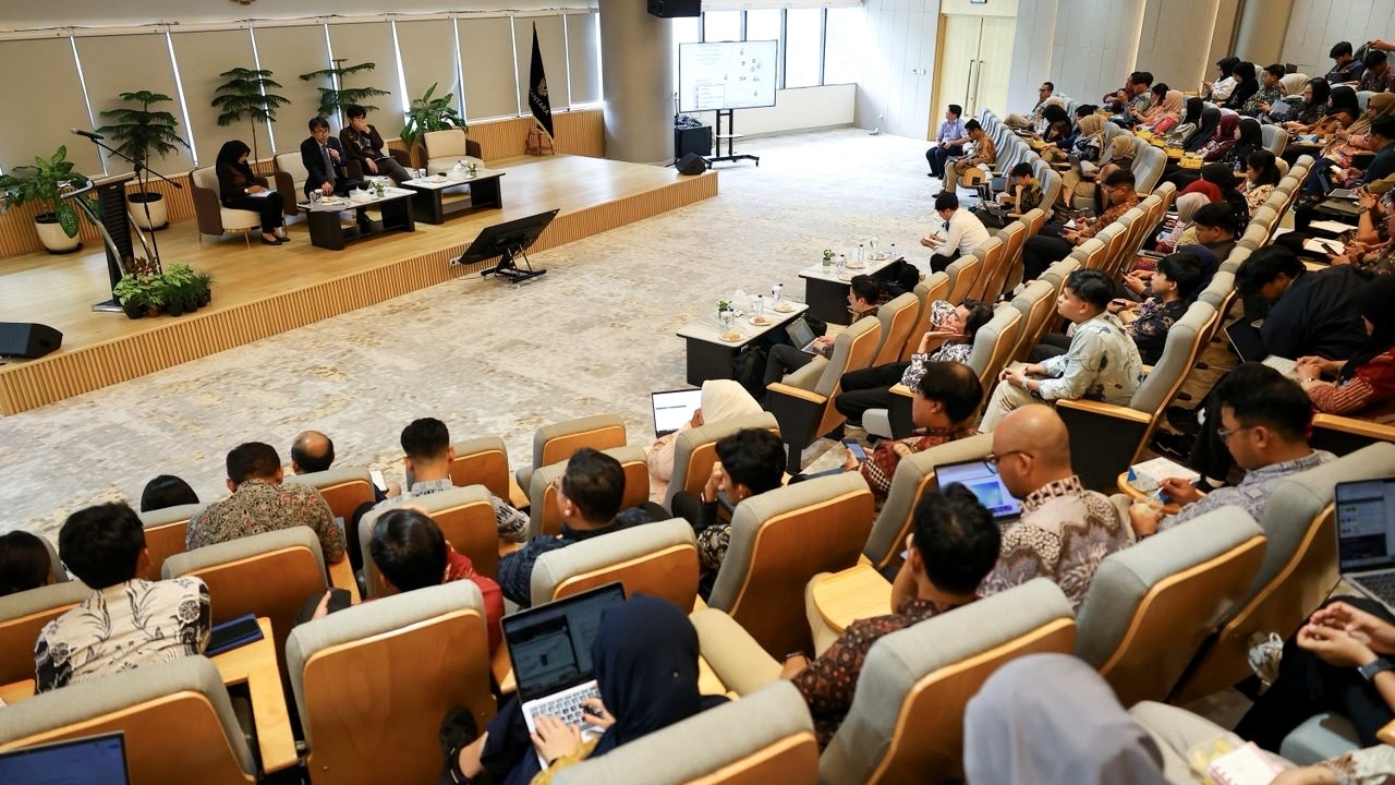 Direktur Perencanaan Makro Otorita IKN bersama akademisi memaparkan konsep Greater Nusantara di Nusantara, Jumat 5 Juni 2026.