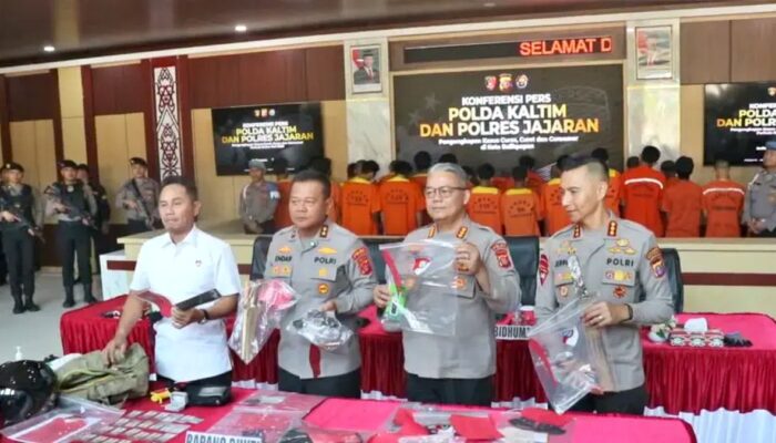 Polda Kaltim Ungkap 63 Kasus Kejahatan Jalanan, 81 Tersangka; Samarinda dan Balikpapan Tertinggi