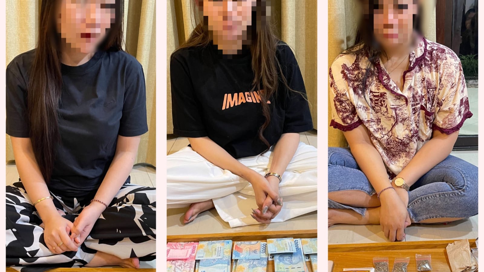 Tiga perempuan diamankan Ditresnarkoba Polda Kaltim dalam pengungkapan ekstasi dan ganja di Balikpapan